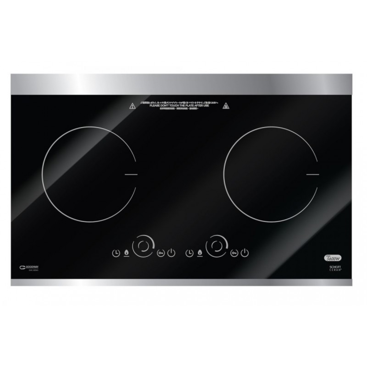 Goodway 威馬 GHC-20286 74厘米 2800W 嵌入式雙頭電磁爐