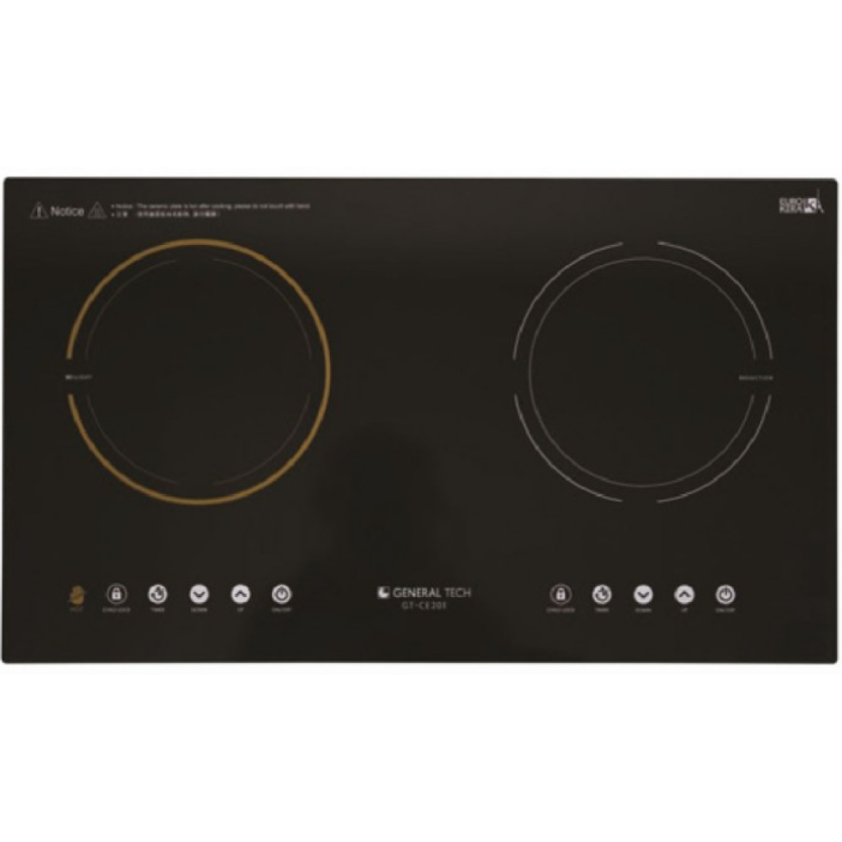General Tech 名將牌 GT-CE201 2800W 71厘米 2合1 嵌入式電陶電磁爐 General Tech 名將牌 GT-CE201 2800W 71厘米 2合1 嵌入式電陶電磁爐
