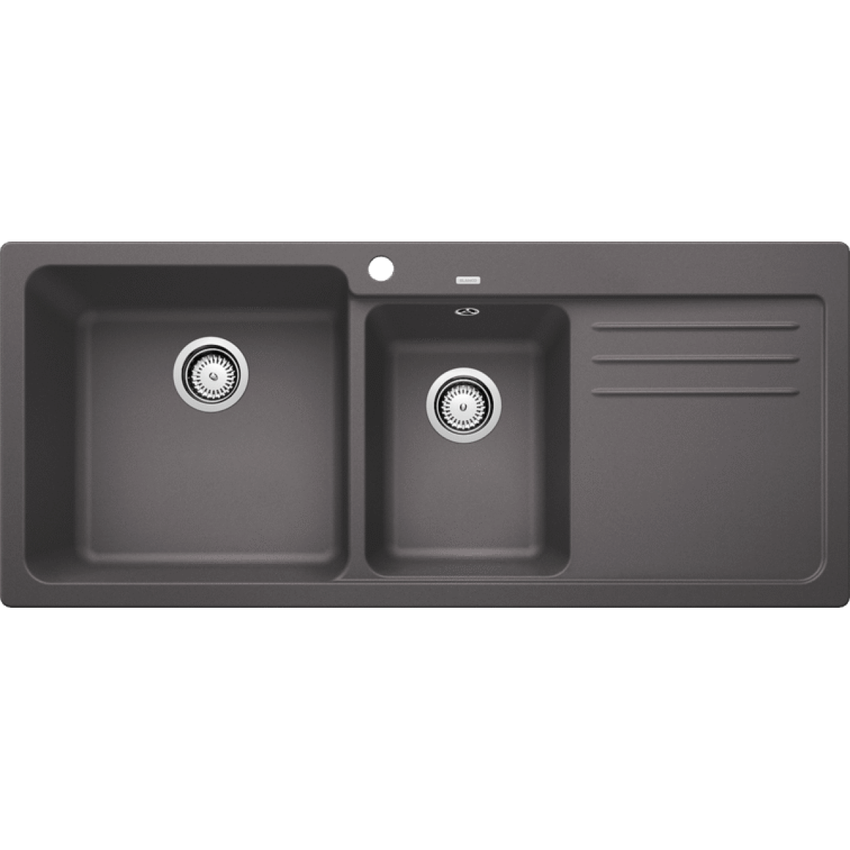 Blanco 519655 NAYA 8S 廚房左雙盆昇盤 (炭石灰色 Rock Grey)
