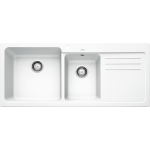 Blanco 519657 NAYA 8S 廚房左雙盆昇盤 (白色 White)