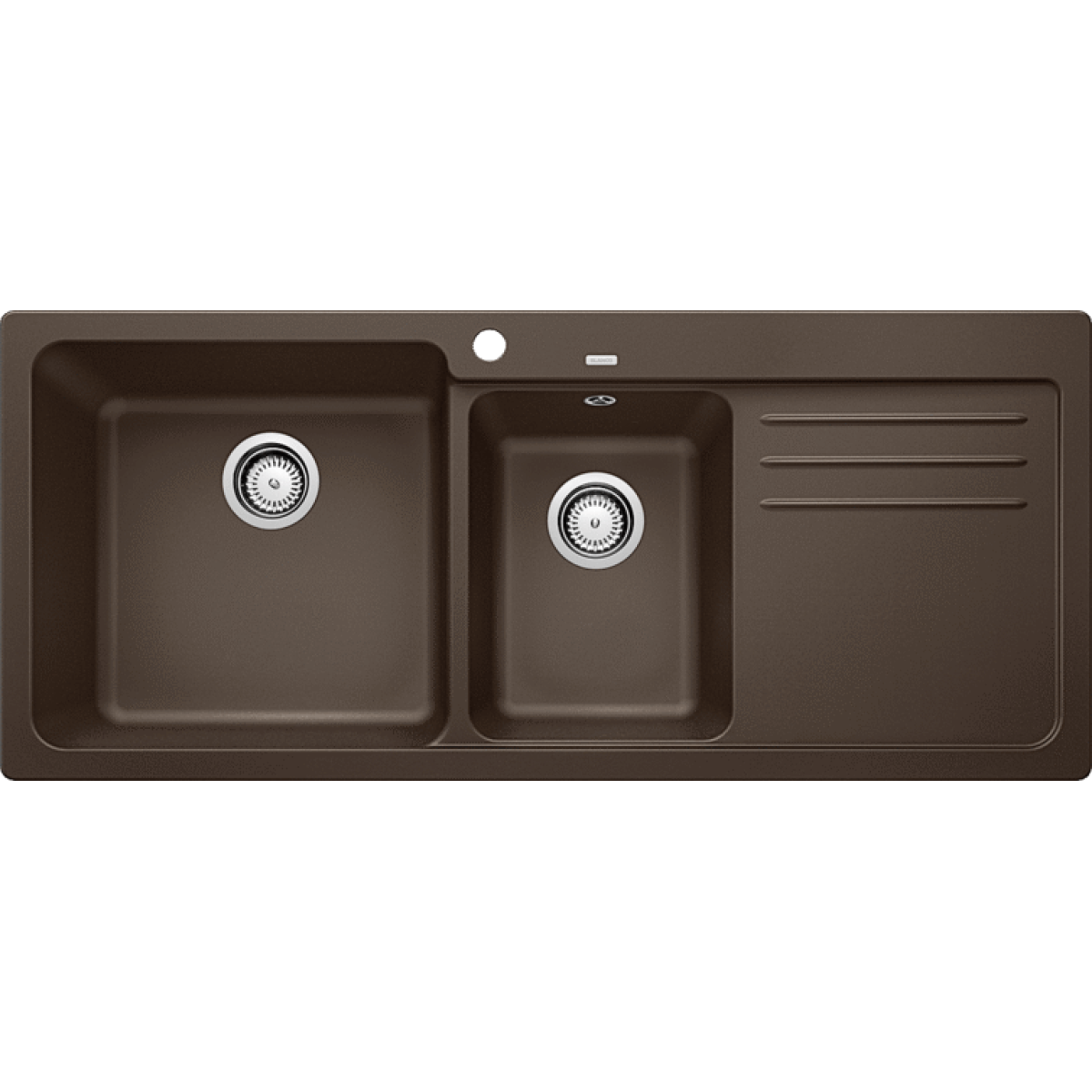 Blanco 519661 NAYA 8S 廚房左雙盆昇盤 (咖啡色 Coffee)
