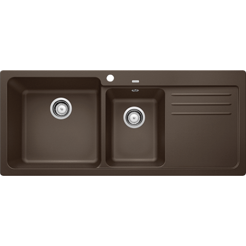Blanco 519661 NAYA 8S 廚房左雙盆昇盤 (咖啡色 Coffee)
