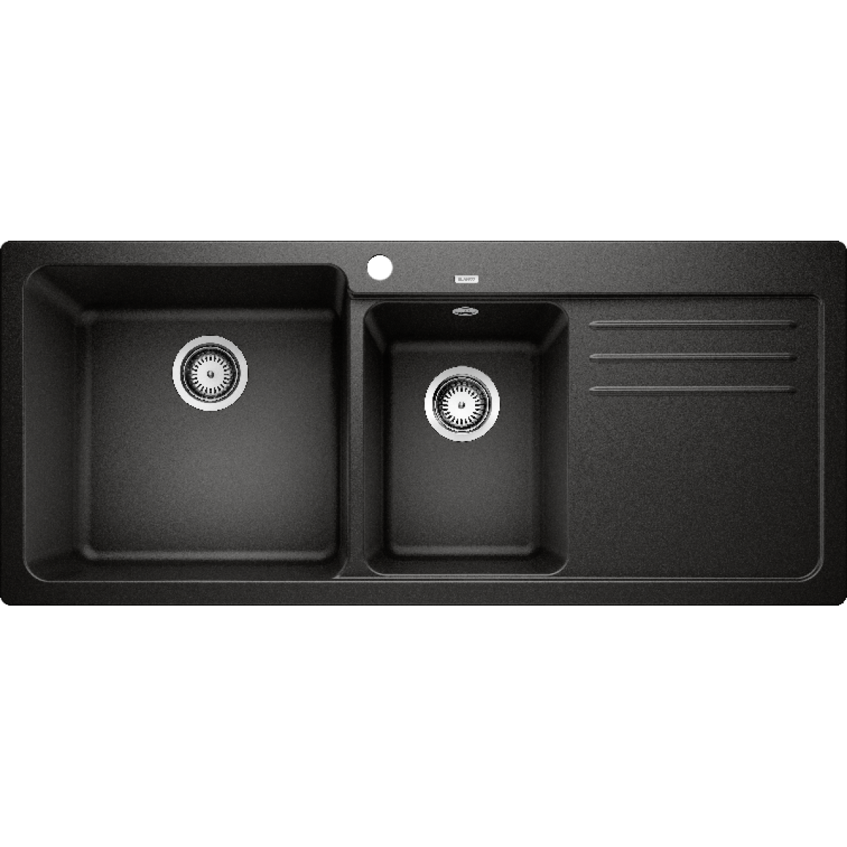 Blanco 525945 NAYA 8S 廚房左雙盆昇盤 (黑色 Black)