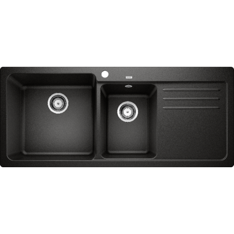 Blanco 525945 NAYA 8S 廚房左雙盆昇盤 (黑色 Black)
