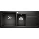 Blanco 525945 NAYA 8S 廚房左雙盆昇盤 (黑色 Black)