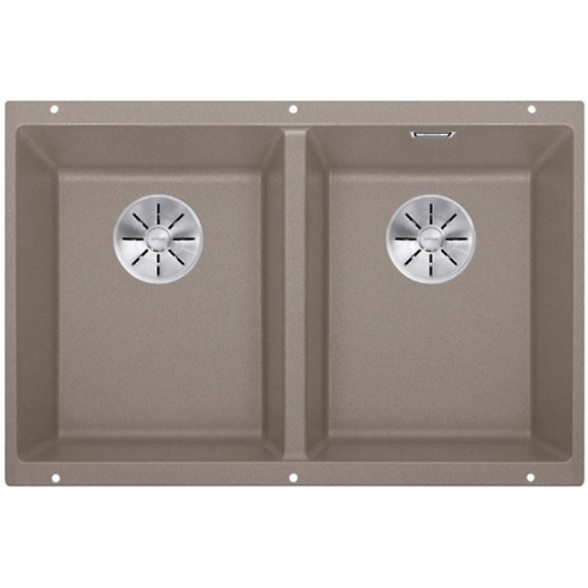 Blanco 523581 Subline 350/350-U 雙盆昇盤 (巧克力色 Tartufo)
