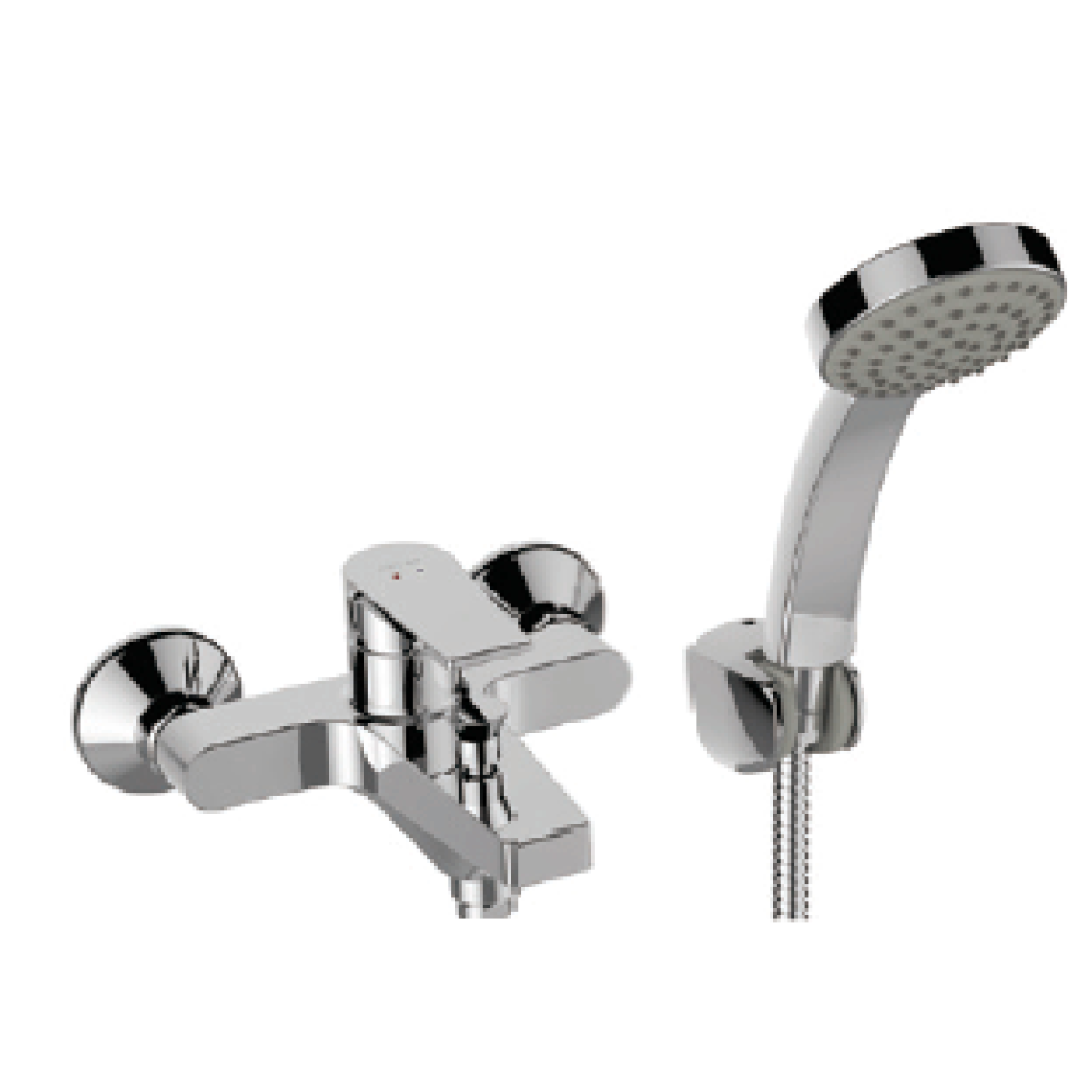 Kohler K-74036K-4-CP Taut™ 掛牆式浴缸龍頭 (連手持花灑及花灑架托) (拋光鍍鉻)