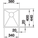 Blanco 235640 Quatrus R15 340-IU 單槽昇盤