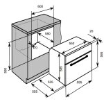 【展銷品】 Baumatic BCS674BL 60厘米 70公升 黑魂系列 嵌入式組合蒸焗爐 (旋轉燒烤叉設計, 上下發熱)