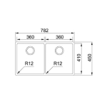 Franke BXX 220-36 Box 不銹鋼 檯面/檯底 昇星盆