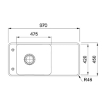 Franke SYG611 Style 花崗岩 檯面 單昇盆