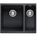 Franke KBG160 Kubus 花崗岩 檯底 雙昇盆 (黑色)