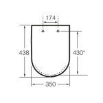 Roca A8019D200B Debba SUPRALIT®油壓式廁板