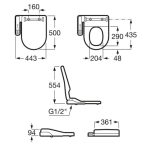 Roca 804025005 Multiclean X 圓形電子廁板 (尊尚型)