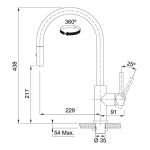 Franke CT193S Eos 可拉出式星盆龍頭