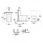 Walrus WR120698 自由咀分體座廁 (不包含風琴喉)