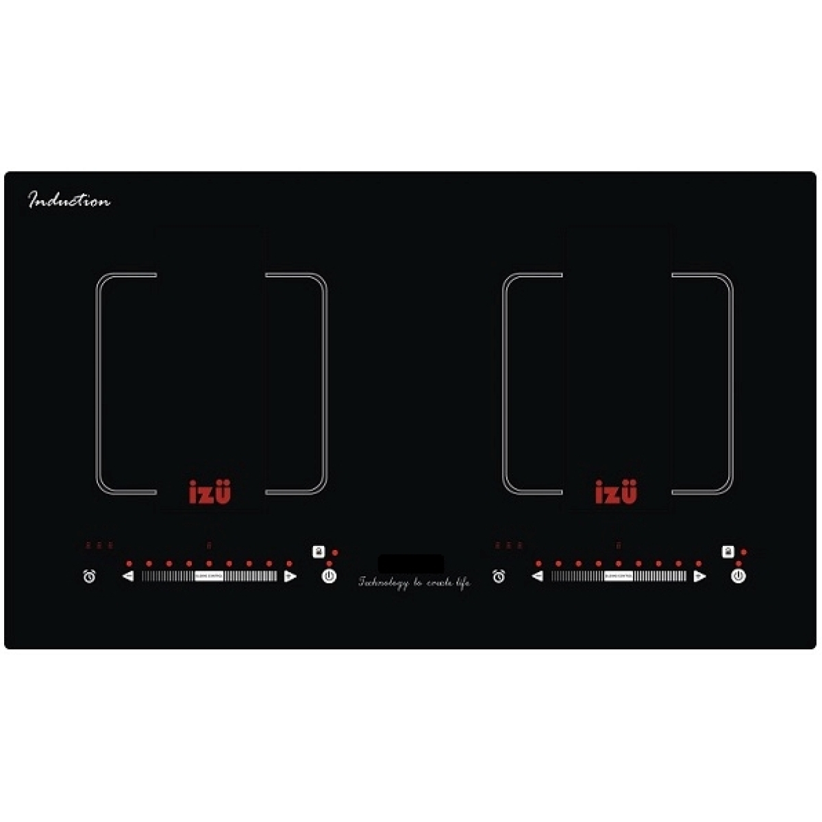 Izu 伊豆 ICN2.8KW 74厘米 2800W 嵌入式雙頭電磁爐