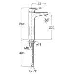 Roca A5A3790NMN Atlas 高身面盆龍頭 連彈弓去水
