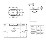 Roca A3270Y1000 The Gap 檯上洗手盆
