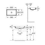 Roca A3270Y8000 The Gap 檯面盆