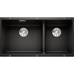 Blanco 525993 Subline 480/320-U 雙盆昇盤 (黑色 Black)