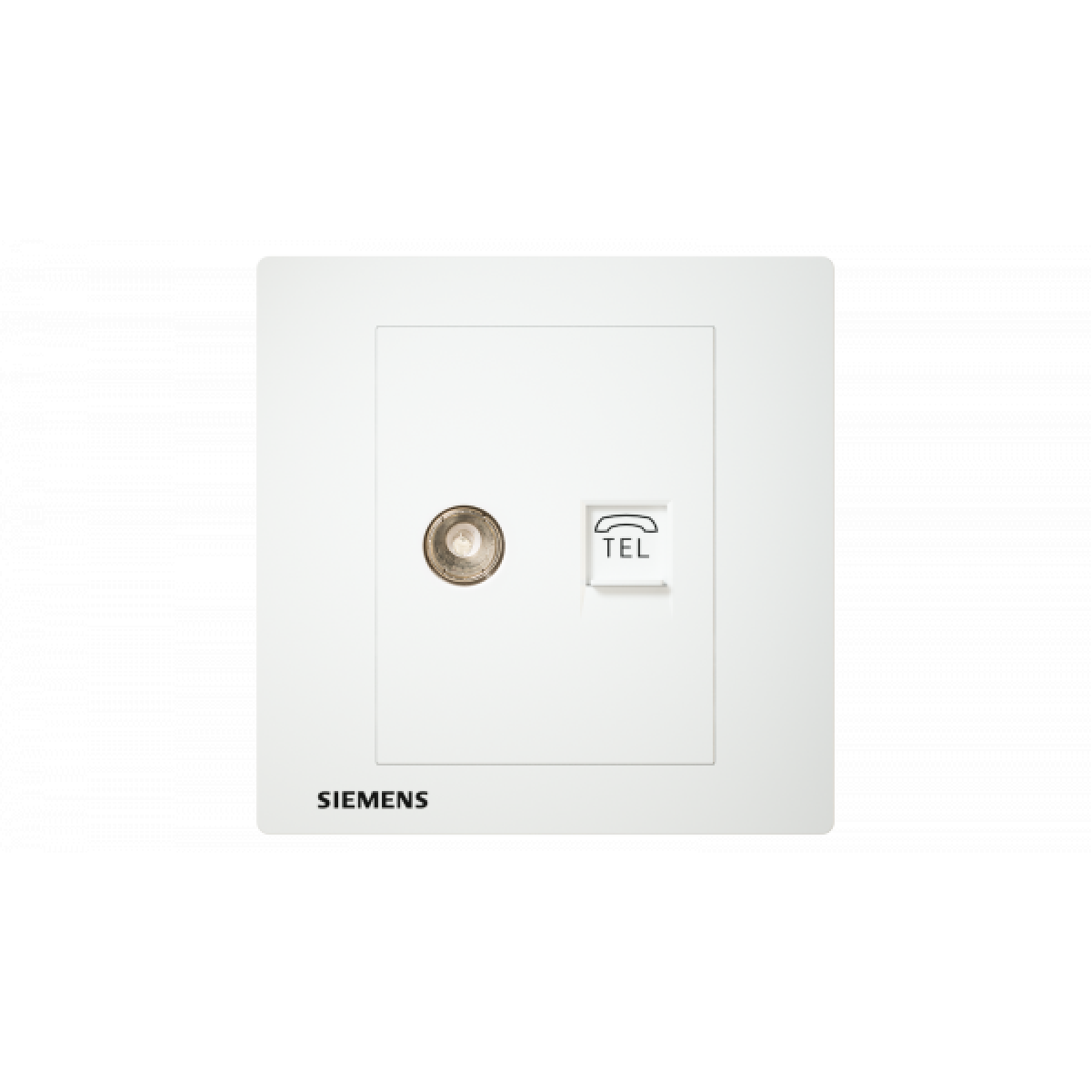 Siemens 西門子 5UH13333PC01 電視插座 5-850MHZ + 電話插座 RJ11(白)
