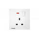Siemens 西門子 5UB13133PC01 13A 單位開關插座(帶霓虹燈指示器)(白)