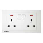 Siemens 西門子 5UB13233PC01 13A 雙位開關插座(帶霓虹燈指示器)(白)