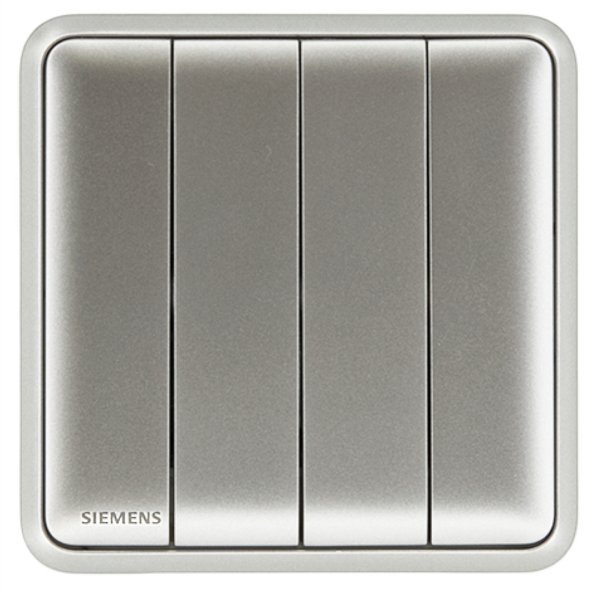 Siemens 西門子 5TA01413PC02 10AX 四位單控開關掣 (銀色)