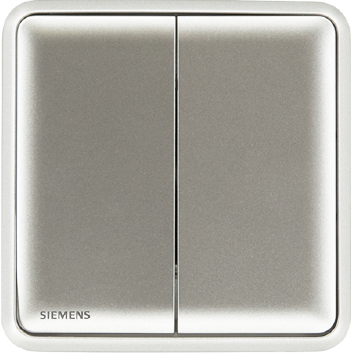 Siemens 西門子 5TA01233PC02 10AX 雙位雙控開關掣 (銀)