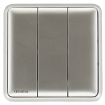Siemens 西門子 5TA01333PC02 10AX 三位雙控開關掣 (銀)