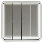 Siemens 西門子 5TA01433PC02 10AX 四位雙控開關掣 (銀)