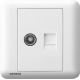 Siemens 西門子 5UH01333PC01 電視插座 5-850MHZ + 電話插座 RJ11(白)