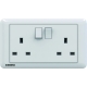 Siemens 西門子 5UB01223PC01 13A 雙位開關插座(白)
