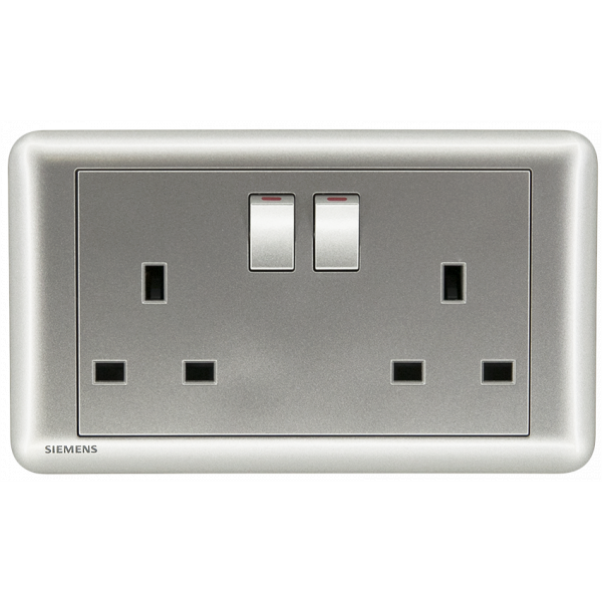 Siemens 西門子 5UB01223PC02 13A 雙位開關插座(銀)