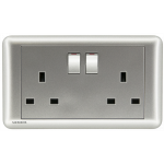 Siemens 西門子 5UB01223PC02 13A 雙位開關插座(銀)