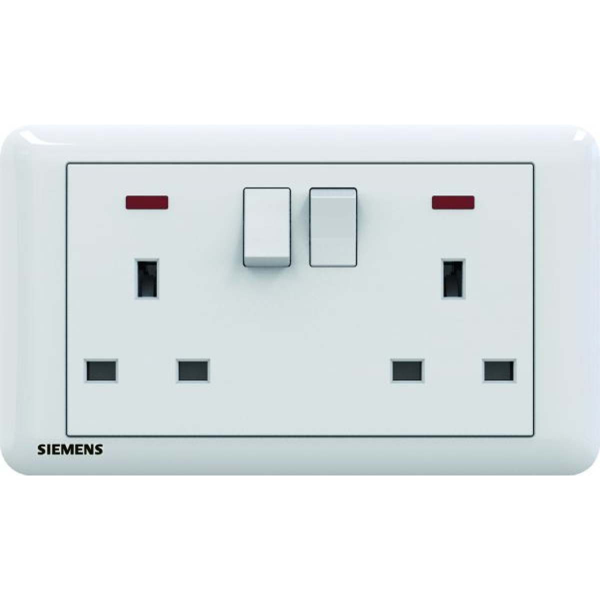 Siemens 西門子 5UB01233PC01 13A 雙位開關插座(帶霓虹燈指示器)(白)