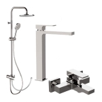 Remer AU11L+AU05+330A8MPEC20NRA Absolute 龍頭套裝 鍍鉻色