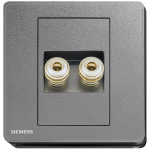Siemens 西門子 5UH81813PC05 雙接線音響插座(灰)
