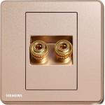 Siemens 西門子 5UH81813PC04 雙接線音響插座(金)
