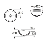 Roca A327876000 Bol 檯上洗手盆
