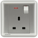 Siemens 西門子 5UB01133PC02 13A單位開關插座-帶霓虹燈指示器 (銀色) 