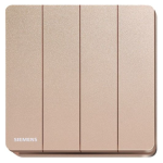 Siemens 西門子 5TA81423PC04 16AX 四位單控開關掣 (玫瑰金色)