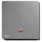 Siemens 西門子 5TA81613PC05 20A 單位雙極開關 (帶霓虹燈指示器) (銀灰色)