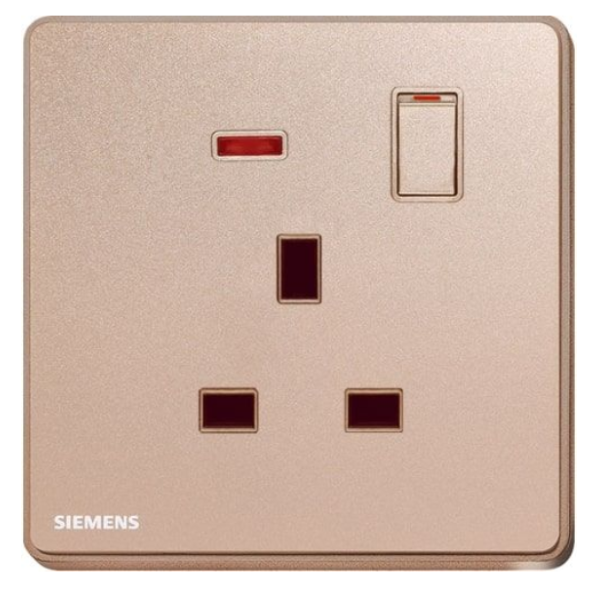 Siemens 西門子 5UB81133PC04 13A 單位開關插座 (帶霓虹燈指示器) (玫瑰金色)