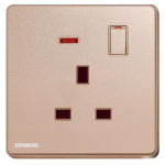 Siemens 西門子 5UB81133PC04 13A 單位開關插座 (帶霓虹燈指示器) (玫瑰金色)