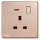 Siemens 西門子 5UB81133PC04 13A 單位開關插座 (帶霓虹燈指示器) (玫瑰金色)