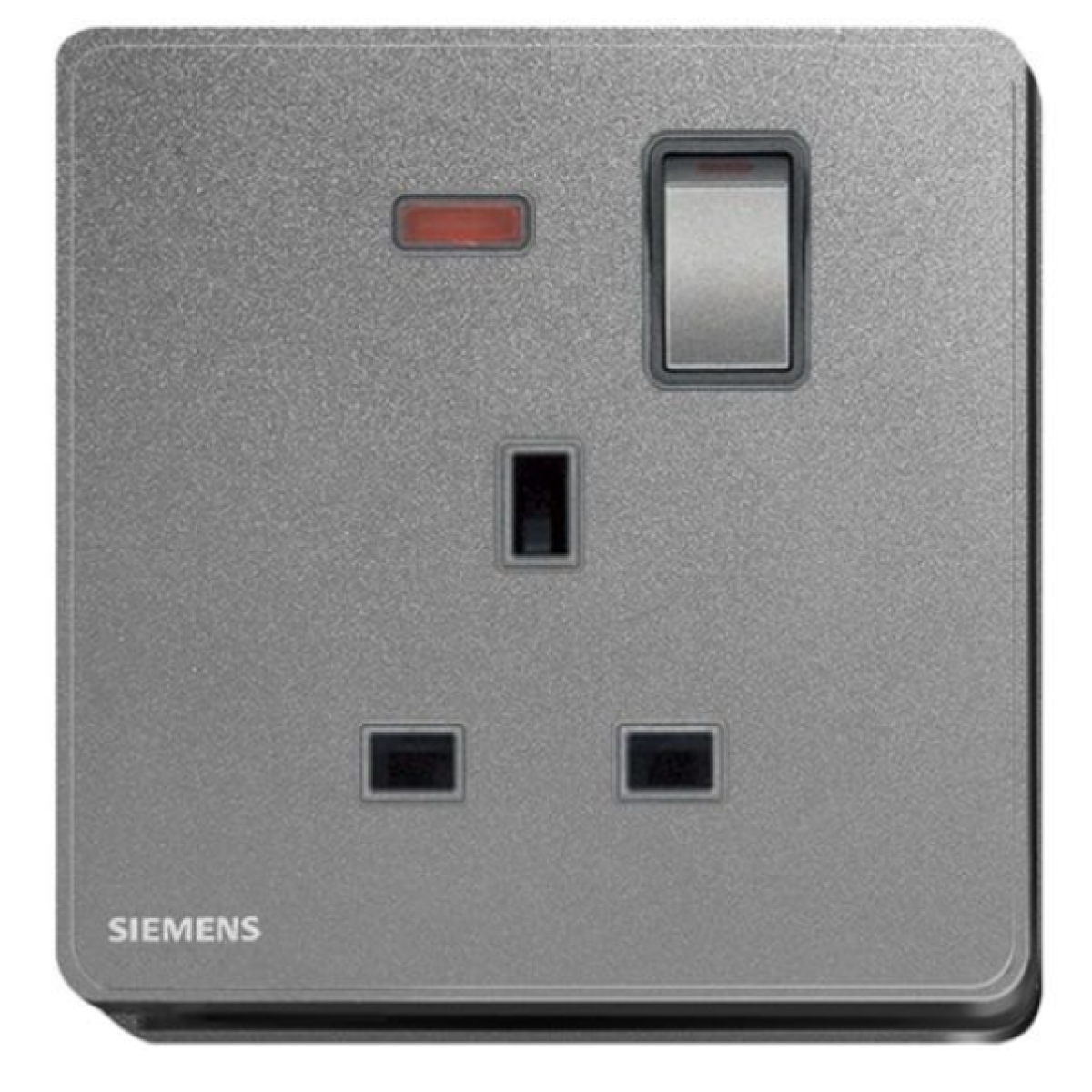 Siemens 西門子 5UB81133PC05 13A 單位開關插座 (帶霓虹燈指示器) (銀灰色)