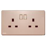 Siemens 西門子 5UB81223PC04 13A 雙位開關插座 (玫瑰金色)
