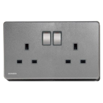 Siemens 西門子 5UB81223PC05 13A 雙位開關插座 (銀灰色)